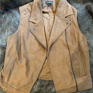 NWOT Express Camel Suede Women's Vest